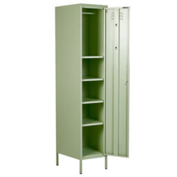 Beliani Green Metal Locker Storage Cabinet With Locking Double Doors, 38 X 50 X 185 Cm - thumbnail 5