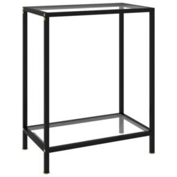 Berkfield Console Table Transparent 60X35X75 Cm Tempered Glass - thumbnail 1