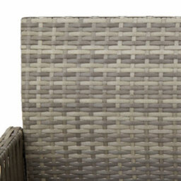 Berkfield Garden Bar Stools 2 Pcs Grey Poly Rattan - thumbnail 9