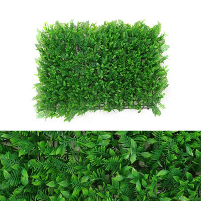 Living And Home Artificial Simulated Greeny Grass Plastic Plant Wall Decoration Hedge Panels 60 X 40 Cm - image 1