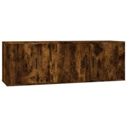 Berkfield Classic 2 Piece Tv Cabinet Set Smoked Oak Engineered Wood - thumbnail 1