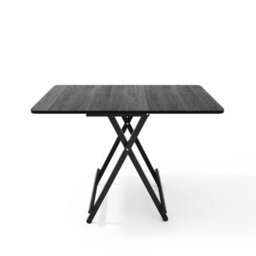 Living And Home Outdoor Rectangular Black Mdf Wooden Tabletop Folding Table Foldable Table With Metal Leg 60X100Cm - thumbnail 4
