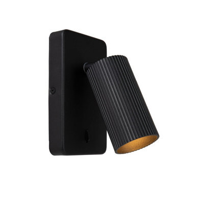 Lucide Clubs Modern Wall Spotlight - 1Xgu10 - Black - image 1