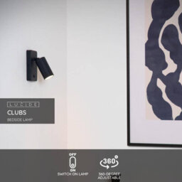 Lucide Clubs Modern Wall Spotlight - 1Xgu10 - Black - thumbnail 5