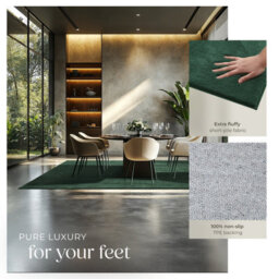 Tectake Rug Zonelle Short Pile And Ultra-Soft Carpet In Rectangular Or Round Design 200 X 290 Cm - Green - thumbnail 4