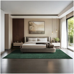 Tectake Rug Zonelle Short Pile And Ultra-Soft Carpet In Rectangular Or Round Design 200 X 290 Cm - Green - thumbnail 1