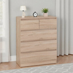 Seconique Malvern 3+2 Drawer Chest - Sonoma Oak - thumbnail 1