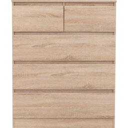 Seconique Malvern 3+2 Drawer Chest - Sonoma Oak - thumbnail 4