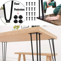 4 X Hairpin Legs / Hair Pin Legs Set For Furniture Bench Desk Table Metal Steel - thumbnail 2