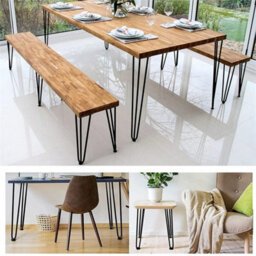 4 X Hairpin Legs / Hair Pin Legs Set For Furniture Bench Desk Table Metal Steel - thumbnail 6