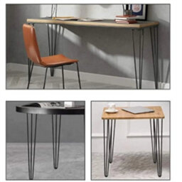 4 X Hairpin Legs / Hair Pin Legs Set For Furniture Bench Desk Table Metal Steel - thumbnail 5