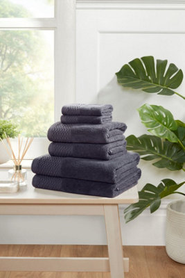 Rapport Home Eden Weave Pure Cotton Face Cloth Steel Grey - image 1