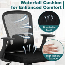 Ergonomic Mesh Office Chair Height Adjustable Executive Chair-Black - thumbnail 6