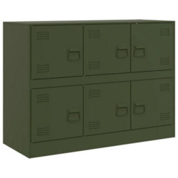 Berkfield Sideboard Olive Green 99X39X73 Cm Steel - thumbnail 2