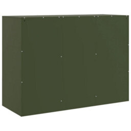 Berkfield Sideboard Olive Green 99X39X73 Cm Steel - thumbnail 9