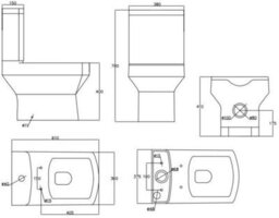Affine 600mm Modern Bathroom Vanity Basin Soft Close Drawer Unit Toilet Gloss Grey - thumbnail 6