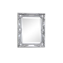 Melody Maison Ornate Silver Wall Mirror With Bevelled Glass 52Cm X 42Cm - thumbnail 6