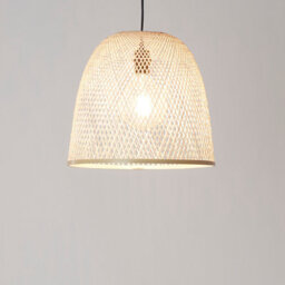GoodHome Calume Natural Bell Tapered Light Shade (D)38Cm - thumbnail 1