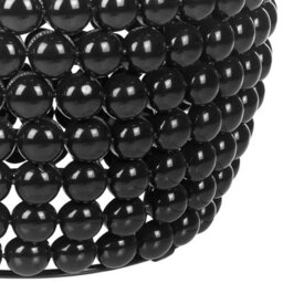 Beliani Beaded Drum Side Table 62Cm Diameter Black Iron - thumbnail 5