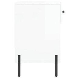 Berkfield Shoe Bench High Gloss White 102X35X55 Cm Engineered Wood - thumbnail 7
