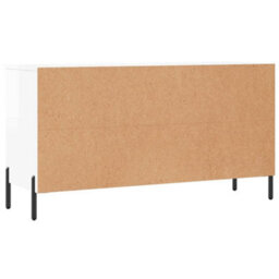 Berkfield Shoe Bench High Gloss White 102X35X55 Cm Engineered Wood - thumbnail 8
