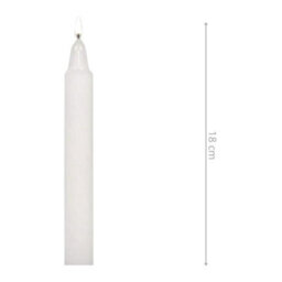 "SolaDirect White Table Household Dinner Tapered Candles, Decorative Household Candles, 6 Hours Burning Time, 18Cm / 7"" Long (Pack Of 8)" - thumbnail 3