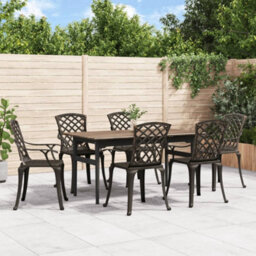 Berkfield Garden Chairs 6 Pcs Cast Aluminium Bronze