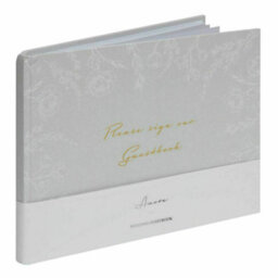 "Amore Grey Floral Wedding Photo Album Holds 50 4"" X 6"" Prints"