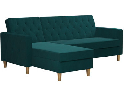 Dorel Home Liberty Sectional Futon With Storage Green - image 1