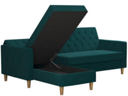 Dorel Liberty Sectional Futon With Storage Green - thumbnail 5