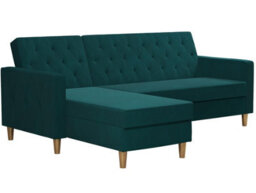 Dorel Liberty Sectional Futon With Storage Green