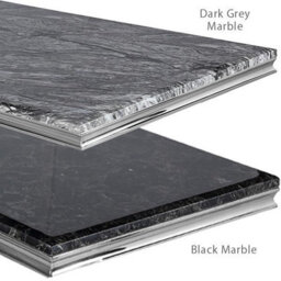 Stratus Interiors Louis Marble Top Dining Table With Long Metal Legs - Doorstep Delivery Only No Assembly - 2 Mt - Light Grey Marble - thumbnail 6