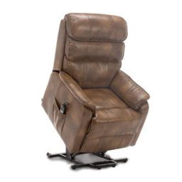 More4Homes Buckingham Dual Motor Electric Rise Recliner Bonded Leather Armchair Sofa Mobility Chair (Tan) - thumbnail 4
