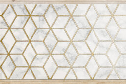 RugsX Exclusive Emerald Runner 1014 Glamour, Stylish Cube Cream / Gold 70 Cm  70X130 Cm - thumbnail 5