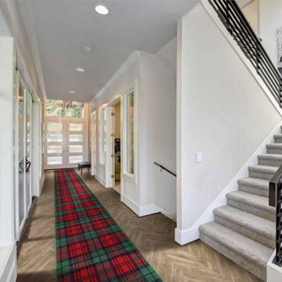 Tartan Hallway Runner Rug - Soft, Comfortable & Durable Carpet For Hall, Kitchen & Corridor - image 1