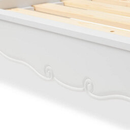 Statement Furniture Juliette French Style Bed With Wooden Headboard - White - thumbnail 8