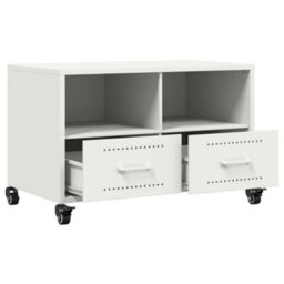 Berkfield Durable Tv Cabinet White 68X39X43.5 Cm Steel - thumbnail 9