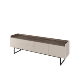 Arte Elegant Sand Beige & Oak Lago 6 Tv Cabinet W1920mm H860mm D400mm - Ample Storage, Modern Design