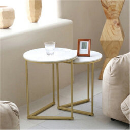 Luxury Nesting Coffee Tables Set Of 2 For Living Room - thumbnail 4