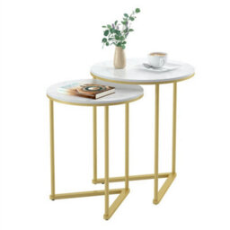 Luxury Nesting Coffee Tables Set Of 2 For Living Room - thumbnail 3