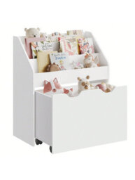 LEDREM Toy Organiser, Children S Bookshelf With 3 Shelves,storage Box With Wheels, Multipurpose, For Children's Room - thumbnail 5