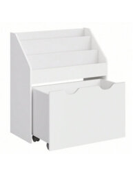 LEDREM Toy Organiser, Children S Bookshelf With 3 Shelves,storage Box With Wheels, Multipurpose, For Children's Room - thumbnail 6