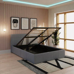 Gfw End Lift Ottoman Bed 120Cm Small Double Grey - thumbnail 2