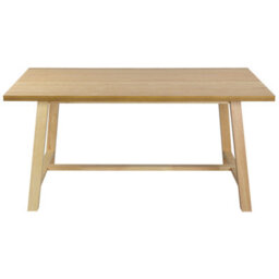 Beliani Dining Table Barnes Natural Ash Wood 160 Cm 90 Cm - thumbnail 4