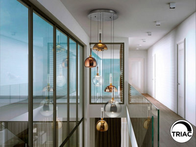 Luminosa Lighting Luminosa Charlize Cluster Pendant Ceiling 6 Light Multi Colour Led 3000K - Uk Stock - image 1