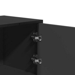 Berkfield Highboard Black 68X35X106.5 Cm Engineered Wood And Metal - thumbnail 8