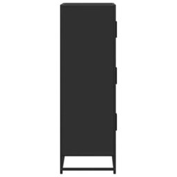 Berkfield Highboard Black 68X35X106.5 Cm Engineered Wood And Metal - thumbnail 5
