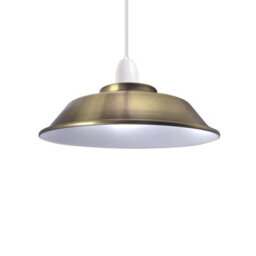 2 Pack Green Brass Metal Ceiling Light Shade 22Cm Easy Fit Pendant Lamp For Bedroom, Hallway Lamp Shade - thumbnail 5