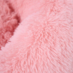 OHS Dog Bed Fluffy Plush Fleece Pet Calming Anti Anxiety Round, Blush - Medium - thumbnail 3