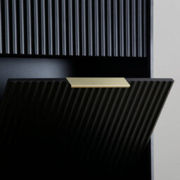 Monza Shoe Storage Cabinet With Fluted Doors Black - thumbnail 5